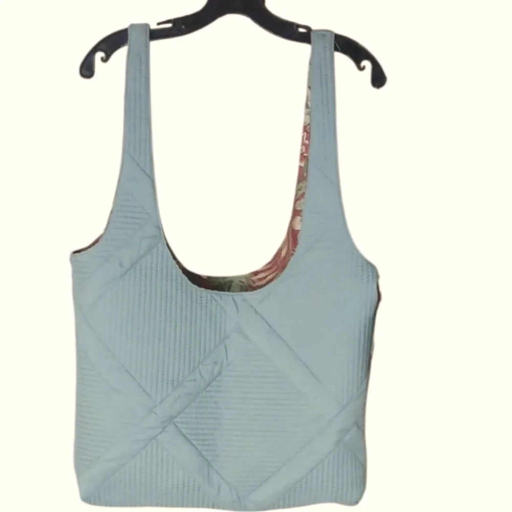 Handmade Rerersible Tote Bag Floral Print XLarge